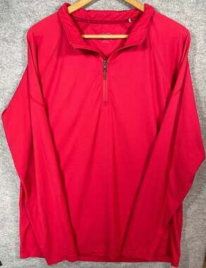 Snake Eyes Mens Red Long Sleeve Performance 1/4 Zip‎ Pullover